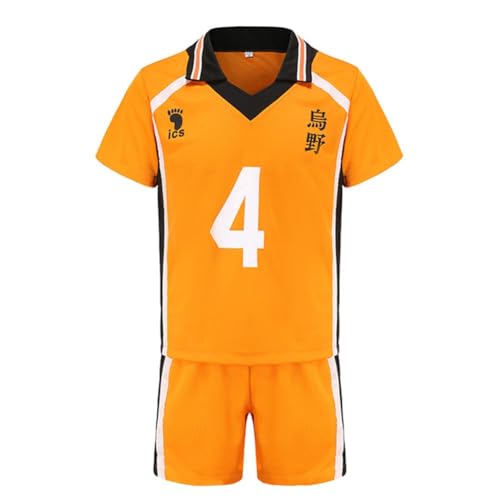 AIPILEI Haikyuu Cosplay-Kostüm Hinata Shoyo Cosplay Outfit Shirt Shorts Karasuno High School Team Volleyball Uniform Anzüge Trainingsanzug für Teenager Erwachsene, Nr. 4, L AIPILEI Haikyuu Cosplay-Kostüm Hinata Shoyo Cosplay Outfit Shirt Shorts Karasuno High School Team Volleyball Uniform Anzüge Trainingsanzug für Teenager Erwachsene, Nr. 4, L von AIPILEI