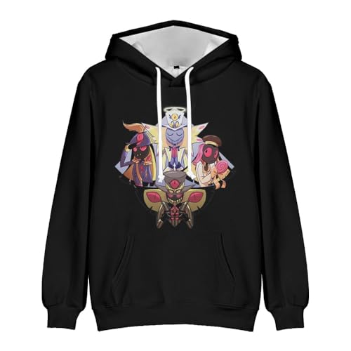 AIPILEI Hazbin Hotel Hoodie 3D Druck Streetwear für Damen Herren Cartoon Cosplay Kostüme Langarm Sweatshirt Kapuzenpullover (Typ 1, XXL) von AIPILEI