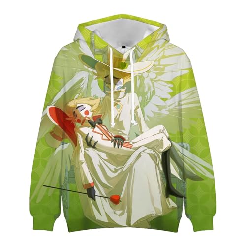 AIPILEI Hazbin Hotel Hoodie 3D Druck Streetwear für Damen Herren Cartoon Cosplay Kostüme Langarm Sweatshirt Kapuzenpullover (Typ 4, XXL) von AIPILEI