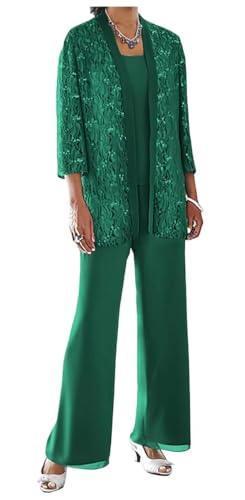 AIPILEI Hosenanzug für die Brautmutter in Übergröße, für die Mutter des Bräutigams, elegante Hochzeit, formell (10-Peacock, 12) von AIPILEI