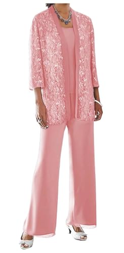 AIPILEI Hosenanzug für die Brautmutter in Übergröße, für die Mutter des Bräutigams, elegante Hochzeitsforma (15 - Koralle, 6) von AIPILEI