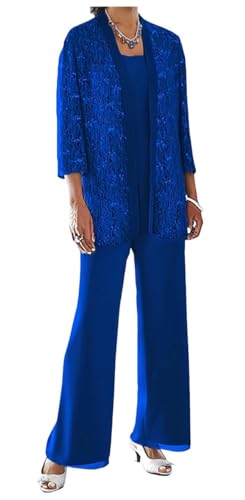 AIPILEI Hosenanzug für die Brautmutter in Übergröße, für die Mutter des Bräutigams, elegante Hochzeitsforma (18-Königsblau, 32) von AIPILEI