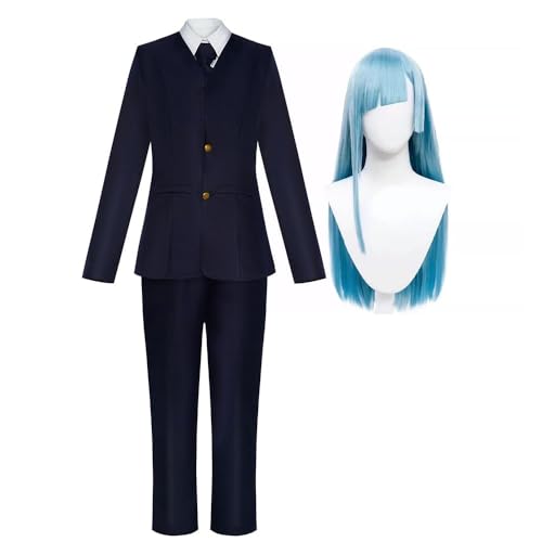 AIPILEI Ieiri Shoko Mechamaru Ultimate Miwa Kasumi Cosplay Kostüm Anime JJK Cosplay Outfit Komplettes Set Halloween Karneval Mottoparty Dress Up Anzug (Miwa Kasumi + Perücke, XS) von AIPILEI