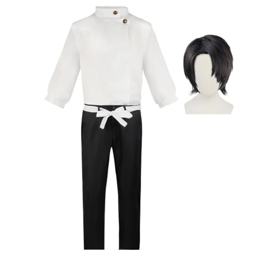 AIPILEI Okkotsu Yuta Cosplay Kostüm, Anime Cosplay Outfit Komplettes Set Halloween Weihnachten Karneval Mottoparty Dress Up Anzug für Uni (Okkotsu Yuta + Perücke, XXL) von AIPILEI