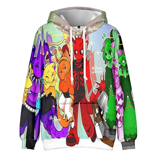 AIPILEI Sprunki Kinder Hoodie Horror Game Style 3D Digitaldruck Sweatshirt Sprunki Cosplay Langarm Streetwear für Jungen und Mädchen (Typ 6, 100) von AIPILEI