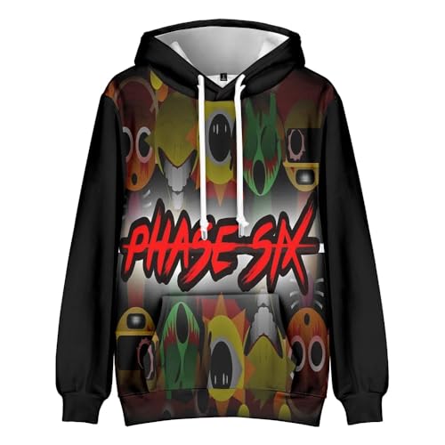 AIPILEI Sprunki Kinder Hoodie Horror Game Style 3D Digitaldruck Sweatshirt Sprunki Cosplay Langarm Streetwear für Jungen und Mädchen (Typ 7, 110) von AIPILEI