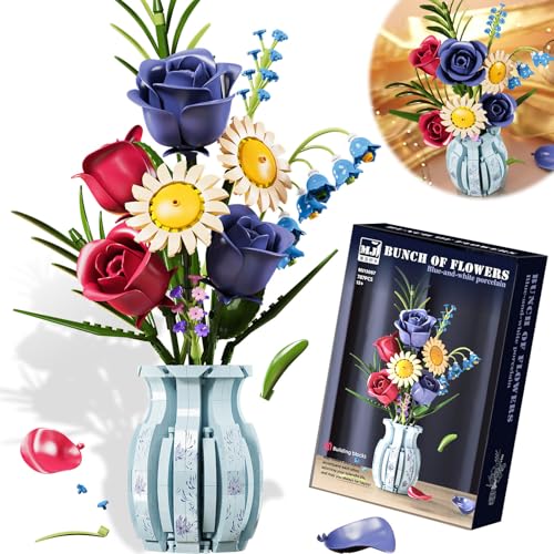 AIRCADIA Blumen Bauspielzeugset mit Bauspielzeugset Vase, 11 Blumenstrauß Bausteine 787 Stück für Lego, Botanical Kollektion Bauklötze Pflanzen Home Deko,Geschenk für Frauen Kinder 8-12+ AIRCADIA Blumen Bauspielzeugset mit Bauspielzeugset Vase, 11 Blumenstrauß Bausteine 787 Stück für Lego, Botanical Kollektion Bauklötze Pflanzen Home Deko,Geschenk für Frauen Kinder 8-12+ von AIRCADIA