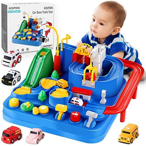AISIPRIN Auto Spielzeug ab 2 Jahre, Auto Abenteuerspielzeug ab 3 Jahre Junge Mädchen,Montessori-Lernspielzeug für Kinder Geschenk von AISIPRIN