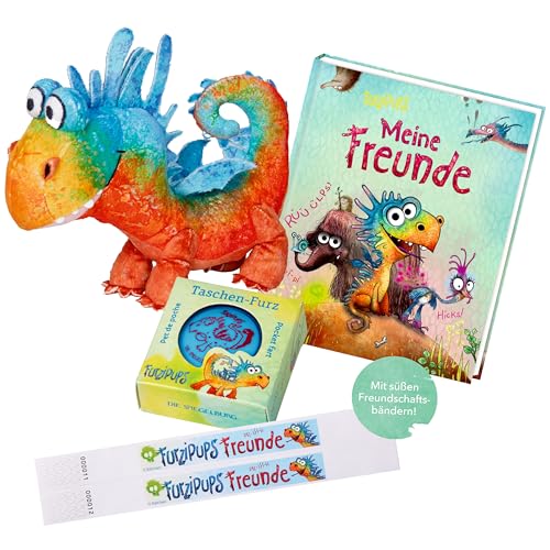 Die Spiegelburg - Set aus Plüschtier -Furzipups, Freundebuch, 2X Freundschaftsarmbänder & witzigem Taschen-Furzkissen, perfekte Geschenkidee für Kinder und Geburtstage Die Spiegelburg - Set aus Plüschtier -Furzipups, Freundebuch, 2X Freundschaftsarmbänder & witzigem Taschen-Furzkissen, perfekte Geschenkidee für Kinder und Geburtstage von AISITIN