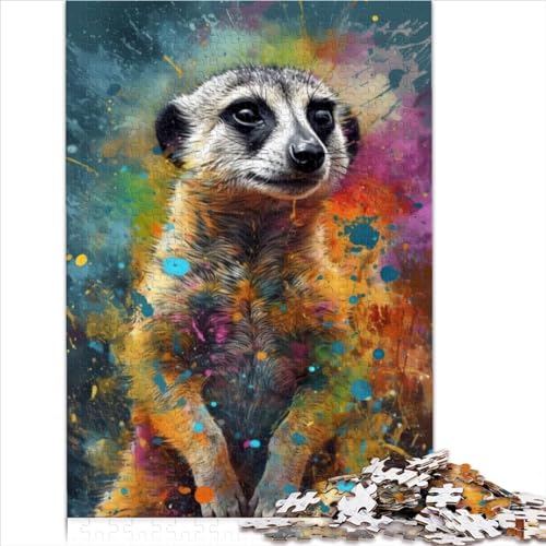 1000 Piece Jigsaw Puzzle for Adult Kids Meerkat Painting Jigsaw Puzzle Adult Wooden Jigsaw Puzzles for Teenagers Gifts Unique Home Decor and Gifts 1000pcs（50x75cm） von AITEXI