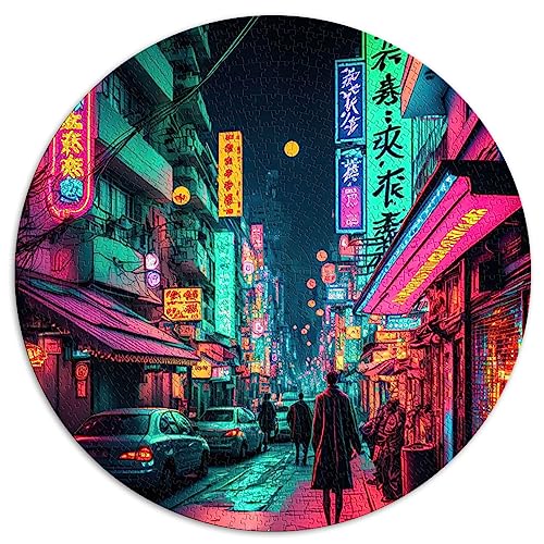 1000 Pieces Puzzles for Adults Tokyo neon spheric Jigsaw Puzzle Cardboard Puzzle 26.5x26.5inch von AITEXI