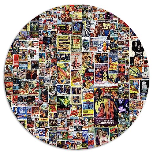 1000 Puzzles für Erwachsene, Vintage-Collage, rundes Puzzle, Geschenk, recycelter Karton, 26,5 x 26,5 Zoll 1000 Puzzles für Erwachsene, Vintage-Collage, rundes Puzzle, Geschenk, recycelter Karton, 26,5 x 26,5 Zoll von AITEXI