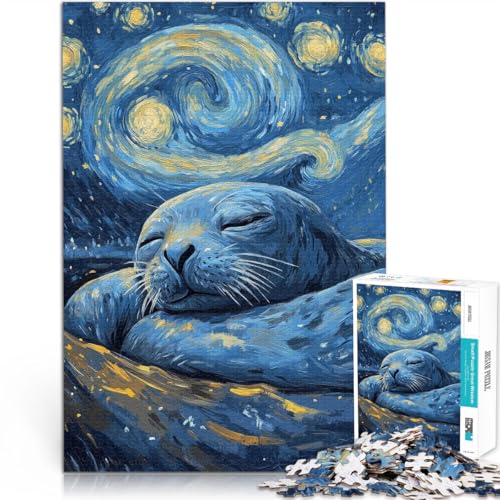 1000 Teenager-Teile-Puzzle Anspruchsvolles Spiel und Familienspaß Sternennacht-Siegel Lernspiel für Geburtstag, Weihnachten52x38cm 1000 Teenager-Teile-Puzzle Anspruchsvolles Spiel und Familienspaß Sternennacht-Siegel Lernspiel für Geburtstag, Weihnachten52x38cm von AITEXI