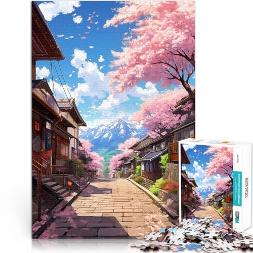 1000 Teenager-Teile-Puzzle Dekomprimierendes intellektuelles Lernspielzeug Pastellfarbener Fuji-Berg Wohnkunstdekor38x26cm von AITEXI