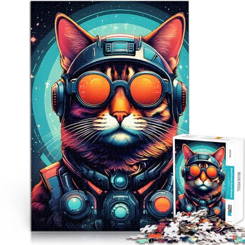 1000 Teenager-Teile-Puzzle Gehirnintelligenz-Herausforderung süchtig machendes Spielzeug AstroKitty Wanddekoration70x100cm von AITEXI
