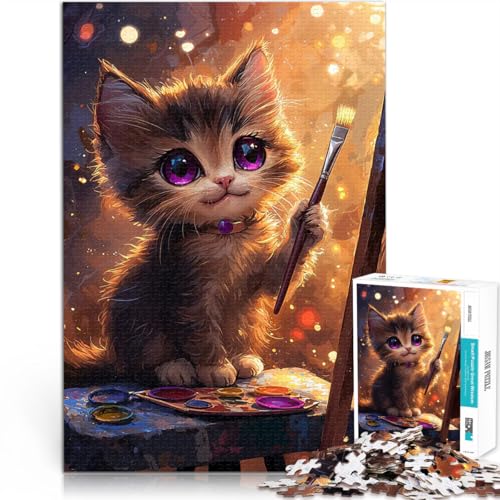 1000 Teenager-Teile-Puzzle Geschenke zum Suchbegriff: Herausfordernde Spiele Kätzchenkünstler Lernspiel für Geburtstag, Weihnachten52x38cm von AITEXI