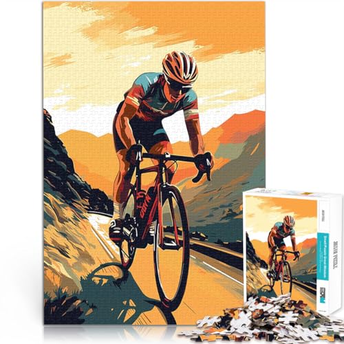 2000 Teenager-Teile-Puzzle Lernspiele DIY Spielzeug Radfahrerfahrt auf einem Berg Verbessern Sie das Gedächtnis70x100cm von AITEXI