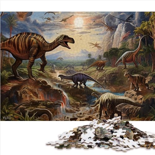 1000 Teile Puzzle Dinosaurier Welt Puzzles Spiele Premium 100% recyceltes Brett Teenager und Kinder als Geschenke für die ganze Familie und die 1000 Teile (26 x 38 cm) von AITEXI