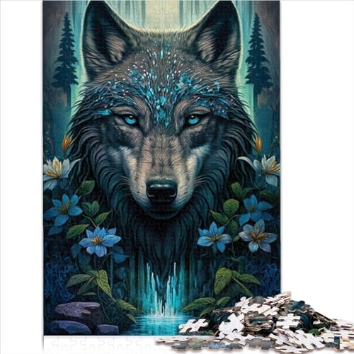1000 Teile Puzzle Geschenke Mandala Wolf im Dschungel Spiel Geschenkpuzzle Holzpuzzle für Kinder ab 12 Jahren Lernpädagogisches Lernpuzzle 1000 Teile (50 x 75 cm) von AITEXI