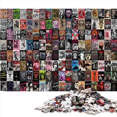1000 Teile Vintage Collage Holzpuzzle - Geschenk für Kinder ab 12 Jahren - Präzisionsgeschnittenes Spiel (50 x 75 cm) von AITEXI