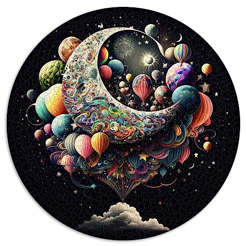 1000 Teile Puzzle für Erwachsene, bunter Planet, rundes Puzzle, Geschenk, recycelter Karton, 26,5 x 26,5 Zoll 1000 Teile Puzzle für Erwachsene, bunter Planet, rundes Puzzle, Geschenk, recycelter Karton, 26,5 x 26,5 Zoll von AITEXI