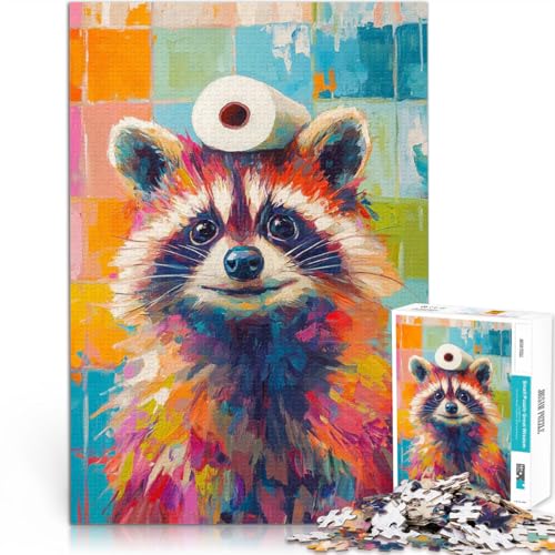 2000-Teile-Puzzle für Erwachsene Anspruchsvolles Spiel und Familienspaß Waschbär mit Toilettenpapier Geburtstagsgeschenke70x100cm 2000-Teile-Puzzle für Erwachsene Anspruchsvolles Spiel und Familienspaß Waschbär mit Toilettenpapier Geburtstagsgeschenke70x100cm von AITEXI
