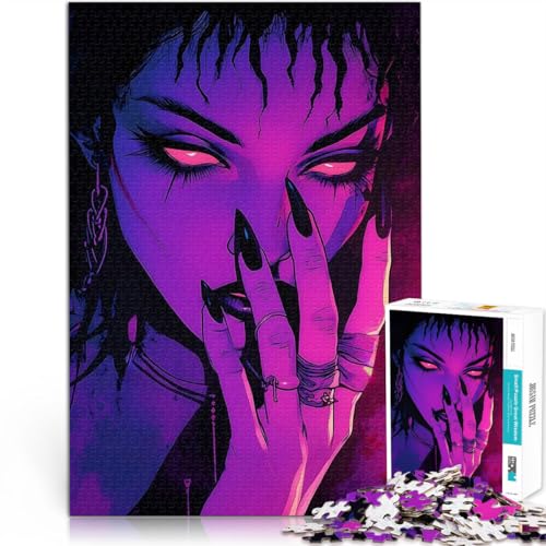 1000-Teile-Puzzle für Erwachsene Denkspiel Lila Augen, dunkle Lippen Porträt Lustige Aktivitäten für zu Hause, Geburtstagsgeschenk, Reisegeschenk,70x100cm 1000-Teile-Puzzle für Erwachsene Denkspiel Lila Augen, dunkle Lippen Porträt Lustige Aktivitäten für zu Hause, Geburtstagsgeschenk, Reisegeschenk,70x100cm von AITEXI