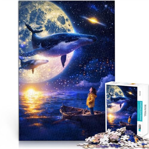 1000-Teile-Puzzle für Erwachsene Familienspiel zum Stressabbau, schwierige Herausforderung Flüsternde Wale Kunstwerk Geschenk52x38cm 1000-Teile-Puzzle für Erwachsene Familienspiel zum Stressabbau, schwierige Herausforderung Flüsternde Wale Kunstwerk Geschenk52x38cm von AITEXI