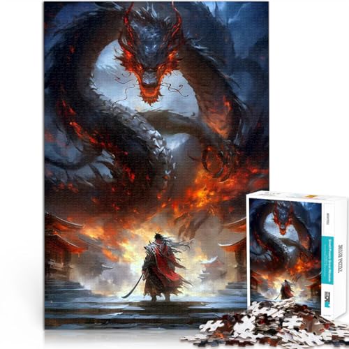 1000-Teile-Puzzle für Erwachsene Geschenke zum Suchbegriff: Herausfordernde Spiele Drachenkrieger Heimdekoration52x38cm von AITEXI