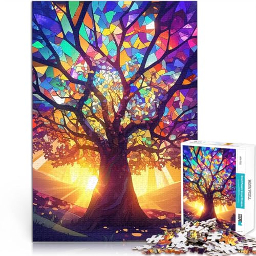 1000-Teile-Puzzle für Erwachsene Handgeschwindigkeitswettbewerb Magischer Baum aus Buntglas Angebot als Geschenk für die ganze Familie38x26cm 1000-Teile-Puzzle für Erwachsene Handgeschwindigkeitswettbewerb Magischer Baum aus Buntglas Angebot als Geschenk für die ganze Familie38x26cm von AITEXI