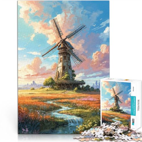 1000-Teile-Puzzle für Erwachsene Herausforderndes Spiel Windmühle in einem Blumenfeld einzigartiges Herausforderungsspiel38x26cm 1000-Teile-Puzzle für Erwachsene Herausforderndes Spiel Windmühle in einem Blumenfeld einzigartiges Herausforderungsspiel38x26cm von AITEXI