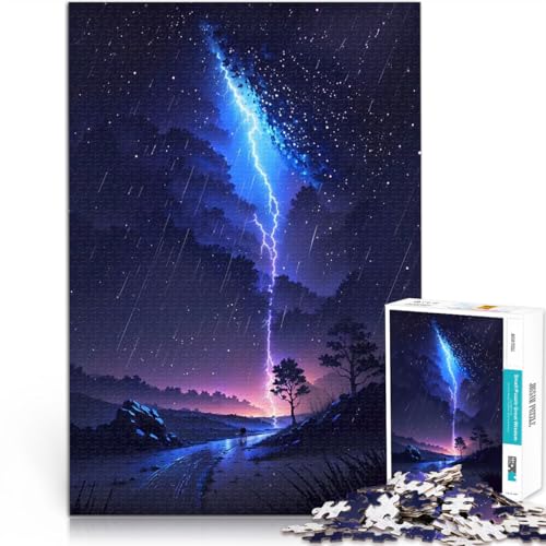 1000-Teile-Puzzle für Erwachsene Intellektuelles Spiel Gewitternacht denn eignet ganze Familie75x50cm von AITEXI