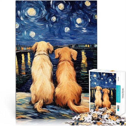 1000-Teile-Puzzle für Erwachsene Lernspielzeug für die ganze Familie Golden Retriever Liebe Geeignet für die Schreibtischdekoration38x26cm 1000-Teile-Puzzle für Erwachsene Lernspielzeug für die ganze Familie Golden Retriever Liebe Geeignet für die Schreibtischdekoration38x26cm von AITEXI