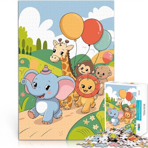 1000-Teile-Puzzle für Erwachsene Lernspielzeug für die ganze Familie Süße Tierparade Die Liebe zwischen Paaren stärken75x50cm von AITEXI