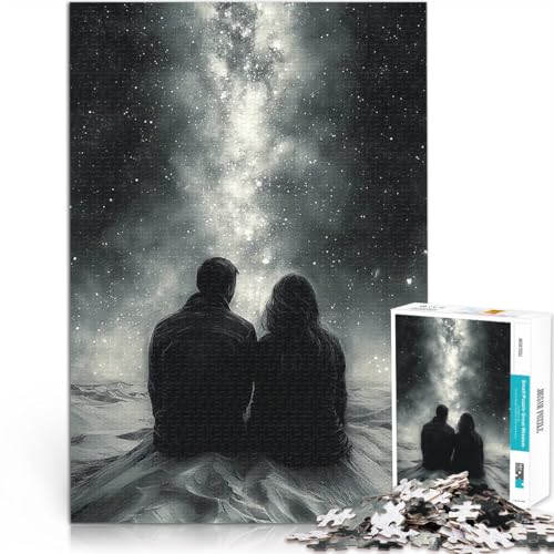 1000-Teile-Puzzle für Erwachsene Quizspiel Romantische Sternenbeobachtung unter der Milchstraße - Kohlekunst Für Paare geeignet52x38cm 1000-Teile-Puzzle für Erwachsene Quizspiel Romantische Sternenbeobachtung unter der Milchstraße - Kohlekunst Für Paare geeignet52x38cm von AITEXI