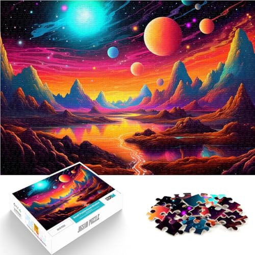 1000-Teile-Puzzle für Erwachsene Schwierig und herausfordernd Lebendiger Himmel und Berge einzigartiges Herausforderungsspiel75x50cm von AITEXI