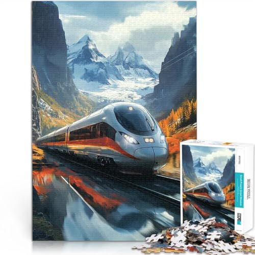 1000-Teile-Puzzle für Erwachsene Spiel Hochgeschwindigkeitszug durch die Berge denn eignet ganze Familie38x26cm 1000-Teile-Puzzle für Erwachsene Spiel Hochgeschwindigkeitszug durch die Berge denn eignet ganze Familie38x26cm von AITEXI