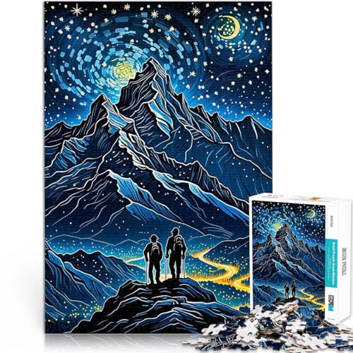 1000-Teile-Puzzle für Erwachsene Spielzeug-Intellektuelles Spiel Bergsteiger Sternennacht Lernspiel für Geburtstag, Weihnachten75x50cm 1000-Teile-Puzzle für Erwachsene Spielzeug-Intellektuelles Spiel Bergsteiger Sternennacht Lernspiel für Geburtstag, Weihnachten75x50cm von AITEXI