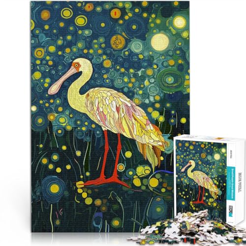 1000-Teile-Puzzle für Erwachsene Stressabbau-Spielzeug Löffler im Sternennachtwald einzigartiges Herausforderungsspiel75x50cm von AITEXI