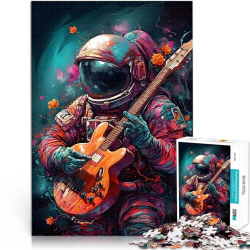 1000-Teile-Puzzle für Erwachsene für Lernspiel-Herausforderungsspielzeug Astronaut spielt Gitarre Lernspiel für Geburtstag, Weihnachten75x50cm von AITEXI
