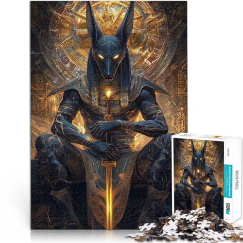 1000-Teile-Puzzle für Erwachsene für Lernspiel-Herausforderungsspielzeug Königliche Anubis-Mythologie Gutes Geschenk38x26cm 1000-Teile-Puzzle für Erwachsene für Lernspiel-Herausforderungsspielzeug Königliche Anubis-Mythologie Gutes Geschenk38x26cm von AITEXI
