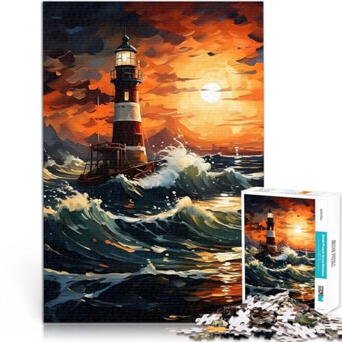 1000-Teile-Puzzle für Teenager Anspruchsvoll, Aber lustig und humorvoll Leuchtturm Sonnenuntergang Seestück Geschenkideen52x38cm 1000-Teile-Puzzle für Teenager Anspruchsvoll, Aber lustig und humorvoll Leuchtturm Sonnenuntergang Seestück Geschenkideen52x38cm von AITEXI