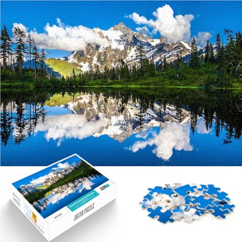 1000-Teile-Puzzle für Teenager Dekomprimierendes intellektuelles Lernspielzeug Berge am Lake Forest Heimdekoration Spielzeug70x100cm 1000-Teile-Puzzle für Teenager Dekomprimierendes intellektuelles Lernspielzeug Berge am Lake Forest Heimdekoration Spielzeug70x100cm von AITEXI