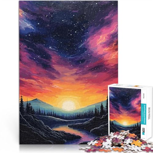 1000-Teile-Puzzle für Teenager Dekomprimierendes intellektuelles Lernspielzeug Berge und Planeten Geschenke für Freunde und Familie52x38cm von AITEXI