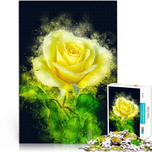 1000-Teile-Puzzle für Teenager Dekomprimierendes intellektuelles Lernspielzeug gelbe Rose Künstlersammlung, Bildende Kunst38x26cm 1000-Teile-Puzzle für Teenager Dekomprimierendes intellektuelles Lernspielzeug gelbe Rose Künstlersammlung, Bildende Kunst38x26cm von AITEXI