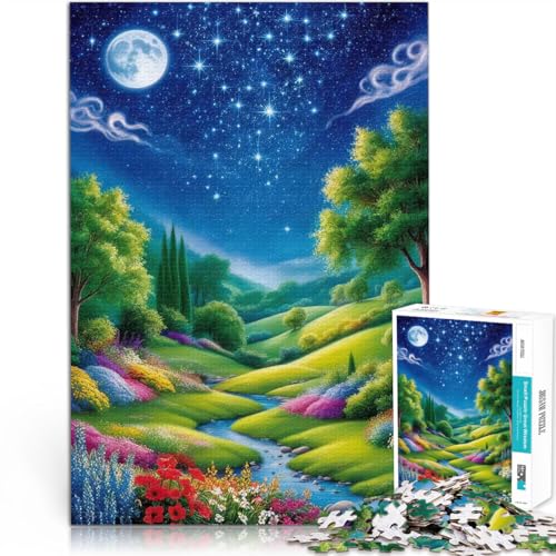 1000-Teile-Puzzle für Teenager Denkspiel Nachthimmel über üppigem Tal denn eignet ganze Familie70x100cm 1000-Teile-Puzzle für Teenager Denkspiel Nachthimmel über üppigem Tal denn eignet ganze Familie70x100cm von AITEXI