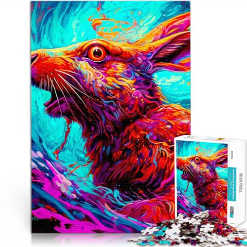 1000-Teile-Puzzle für Teenager Gehirnintelligenz-Herausforderung süchtig machendes Spielzeug Kaninchen Heimdekoration75x50cm von AITEXI