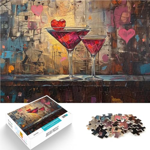 1000-Teile-Puzzle für Teenager Geschenke zum Suchbegriff: Herausfordernde Spiele Liebescocktails Lernspiel für Geburtstag, Weihnachten52x38cm von AITEXI
