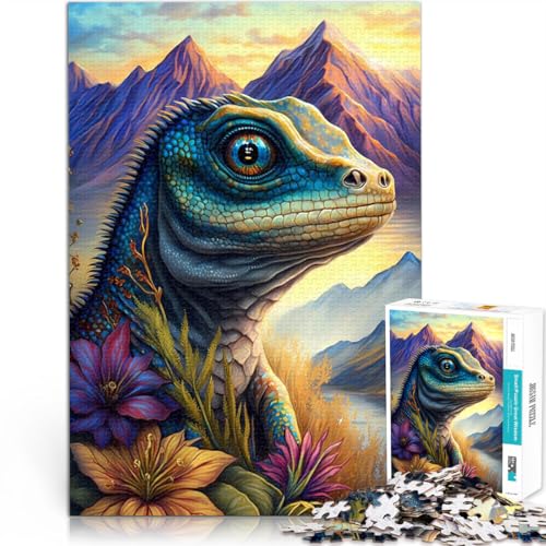 1000-Teile-Puzzle für Teenager Intellektuelles Spiel Eidechsenwunder eignet ganze Familie52x38cm von AITEXI