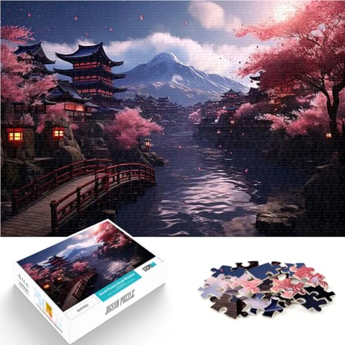 1000-Teile-Puzzle für Teenager Intellektuelles Spiel Fuji-Berg Japan Reise Jedes Stück ist einzigartig – Anspruchsvolles Familienspiel75x50cm 1000-Teile-Puzzle für Teenager Intellektuelles Spiel Fuji-Berg Japan Reise Jedes Stück ist einzigartig – Anspruchsvolles Familienspiel75x50cm von AITEXI